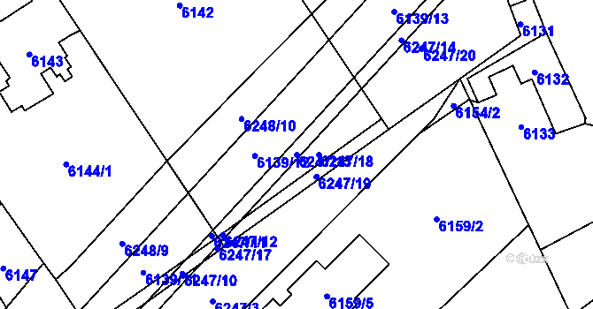 Parcela st. 6247/13 v KÚ Petřvald u Karviné, Katastrální mapa