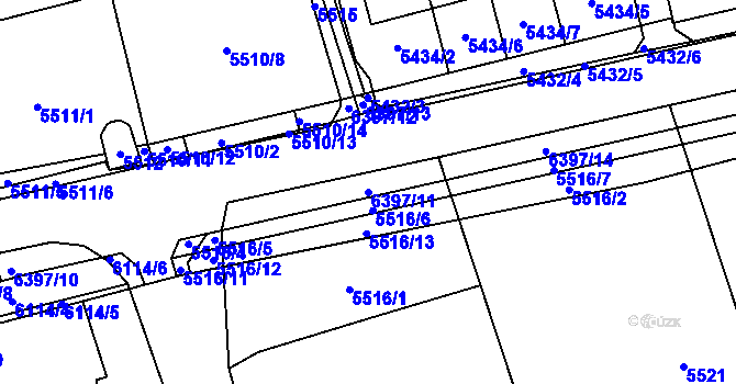 Parcela st. 6397/11 v KÚ Petřvald u Karviné, Katastrální mapa