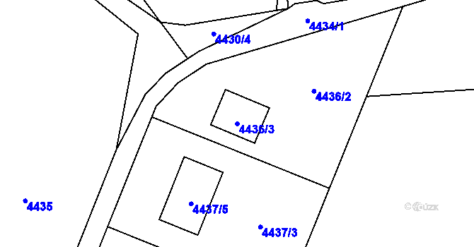 Parcela st. 4436/3 v KÚ Petřvald u Karviné, Katastrální mapa