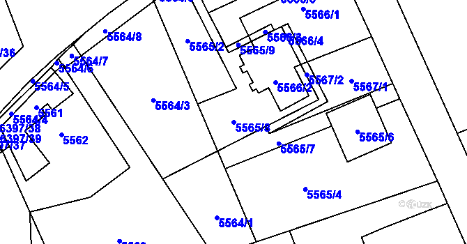 Parcela st. 5565/8 v KÚ Petřvald u Karviné, Katastrální mapa