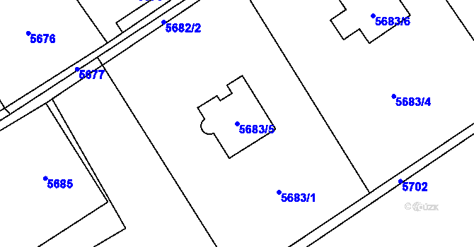 Parcela st. 5683/5 v KÚ Petřvald u Karviné, Katastrální mapa