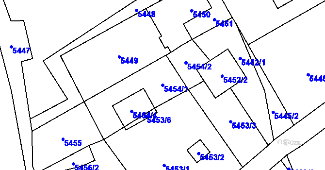 Parcela st. 5454/1 v KÚ Petřvald u Karviné, Katastrální mapa