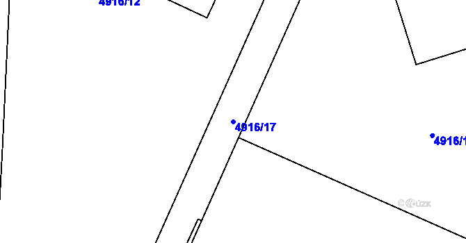 Parcela st. 4916/17 v KÚ Petřvald u Karviné, Katastrální mapa