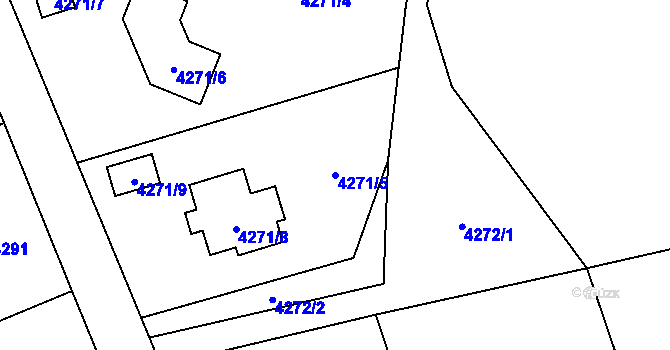 Parcela st. 4271/5 v KÚ Petřvald u Karviné, Katastrální mapa