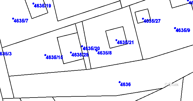 Parcela st. 4635/8 v KÚ Petřvald u Karviné, Katastrální mapa