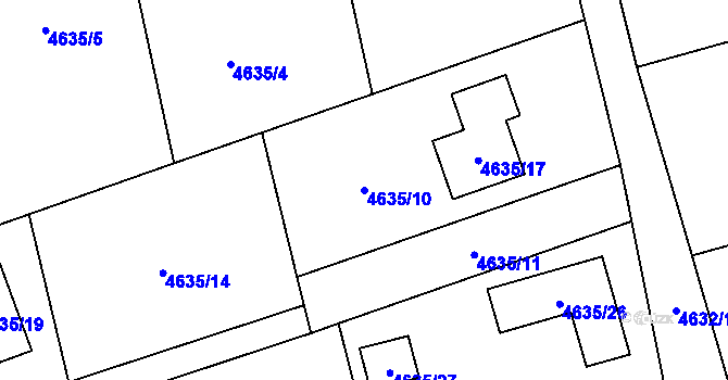 Parcela st. 4635/10 v KÚ Petřvald u Karviné, Katastrální mapa