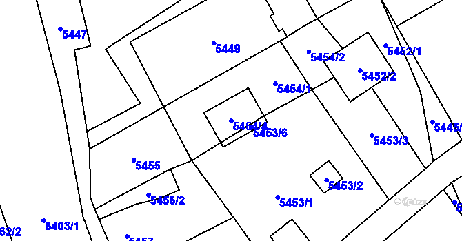Parcela st. 5454/4 v KÚ Petřvald u Karviné, Katastrální mapa