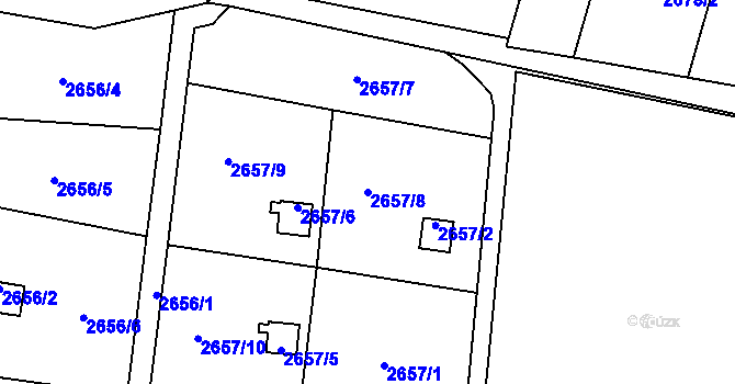 Parcela st. 2657/8 v KÚ Petřvald u Karviné, Katastrální mapa