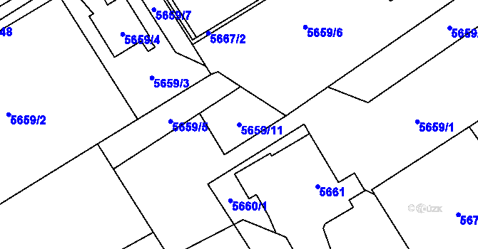 Parcela st. 5659/11 v KÚ Petřvald u Karviné, Katastrální mapa