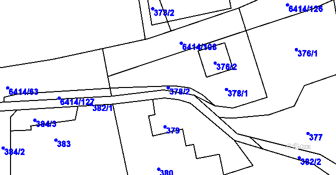 Parcela st. 378/2 v KÚ Petřvald u Karviné, Katastrální mapa