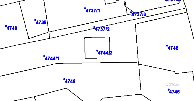 Parcela st. 4744/2 v KÚ Petřvald u Karviné, Katastrální mapa