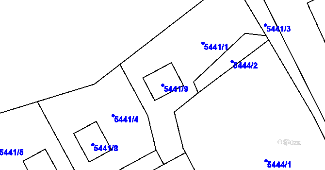Parcela st. 5441/9 v KÚ Petřvald u Karviné, Katastrální mapa