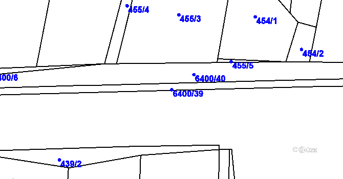 Parcela st. 6400/39 v KÚ Petřvald u Karviné, Katastrální mapa