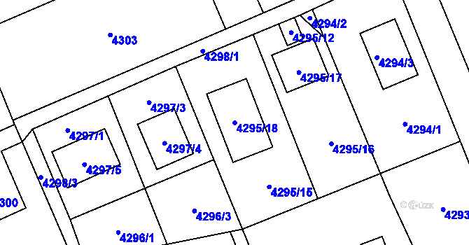Parcela st. 4295/18 v KÚ Petřvald u Karviné, Katastrální mapa