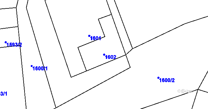 Parcela st. 1602 v KÚ Petřvald u Karviné, Katastrální mapa