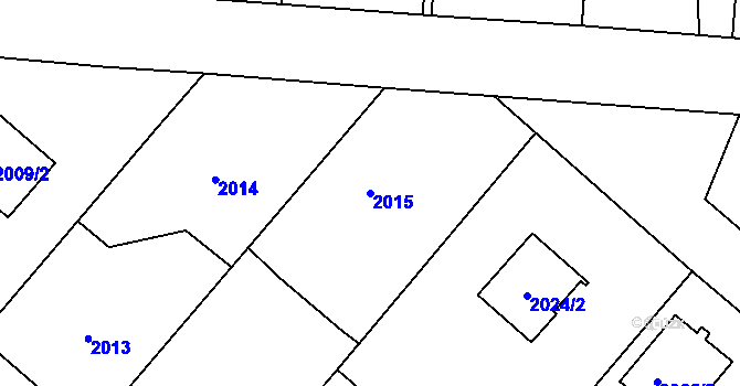 Parcela st. 2015 v KÚ Petřvald u Karviné, Katastrální mapa
