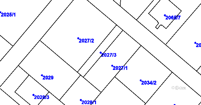 Parcela st. 2027/3 v KÚ Petřvald u Karviné, Katastrální mapa