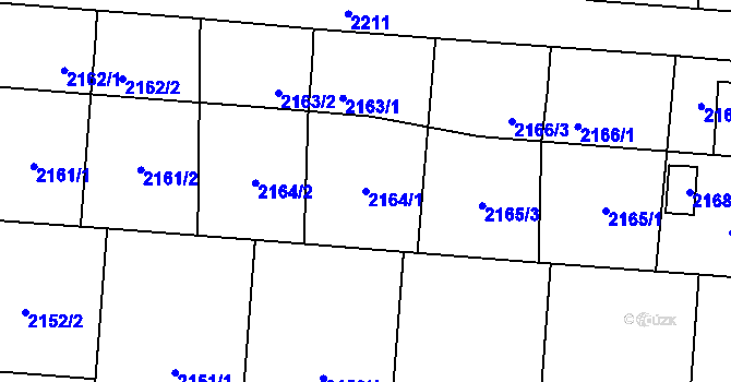Parcela st. 2164/1 v KÚ Petřvald u Karviné, Katastrální mapa