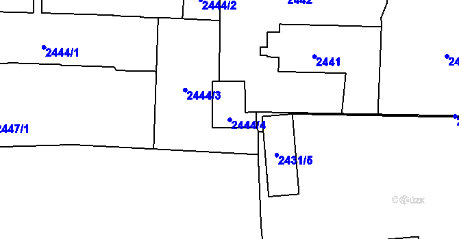 Parcela st. 2444/4 v KÚ Petřvald u Karviné, Katastrální mapa
