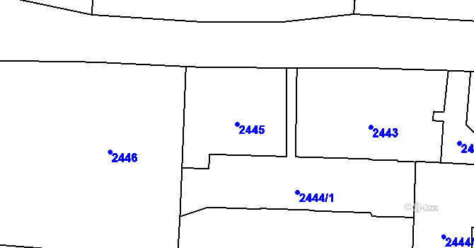 Parcela st. 2445 v KÚ Petřvald u Karviné, Katastrální mapa