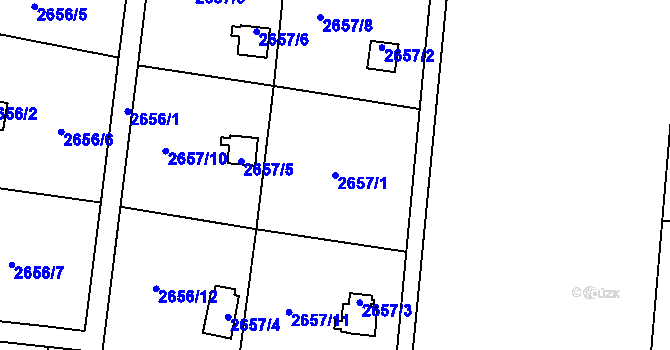 Parcela st. 2657/1 v KÚ Petřvald u Karviné, Katastrální mapa
