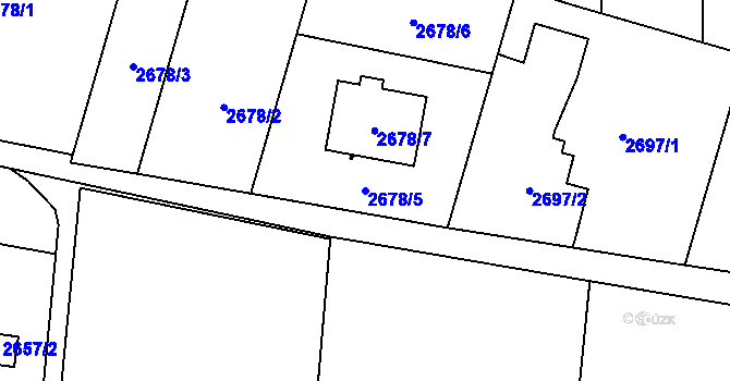 Parcela st. 2678/5 v KÚ Petřvald u Karviné, Katastrální mapa