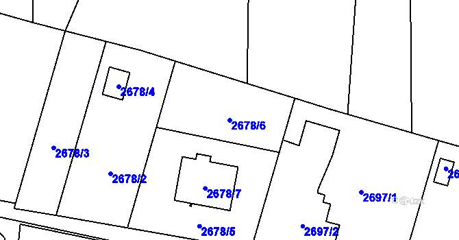 Parcela st. 2678/6 v KÚ Petřvald u Karviné, Katastrální mapa