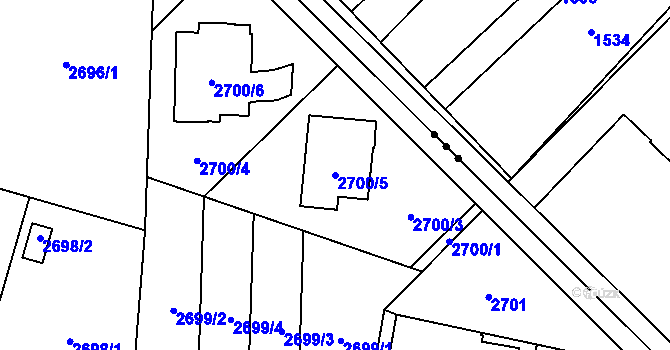 Parcela st. 2700/5 v KÚ Petřvald u Karviné, Katastrální mapa