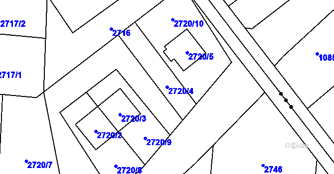 Parcela st. 2720/4 v KÚ Petřvald u Karviné, Katastrální mapa