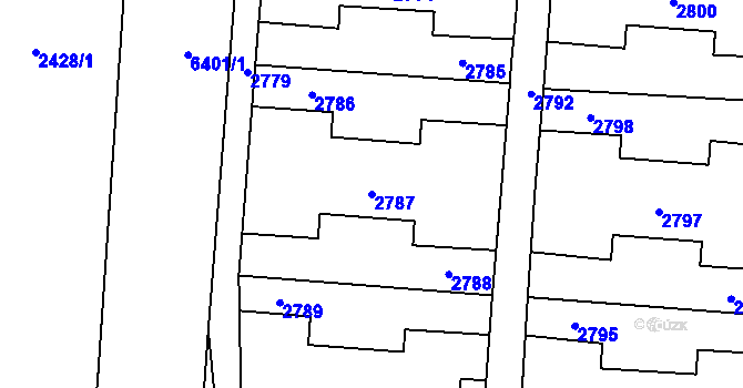 Parcela st. 2787 v KÚ Petřvald u Karviné, Katastrální mapa