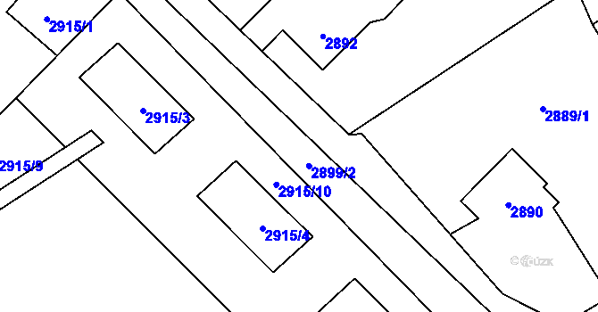 Parcela st. 2899 v KÚ Petřvald u Karviné, Katastrální mapa