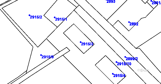 Parcela st. 2915/3 v KÚ Petřvald u Karviné, Katastrální mapa