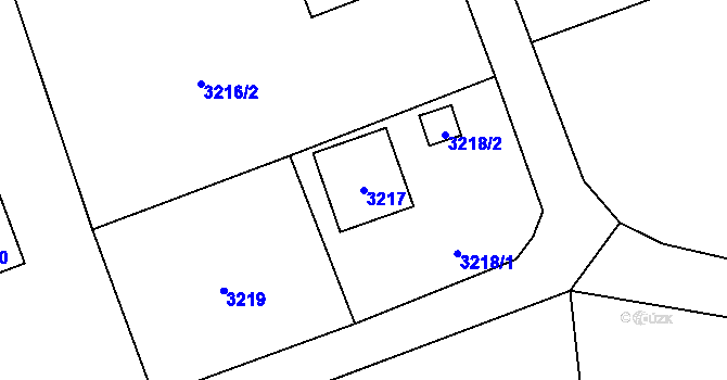 Parcela st. 3217 v KÚ Petřvald u Karviné, Katastrální mapa