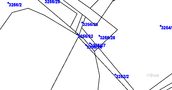 Parcela st. 3256/24 v KÚ Petřvald u Karviné, Katastrální mapa