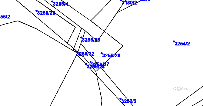 Parcela st. 3256/28 v KÚ Petřvald u Karviné, Katastrální mapa