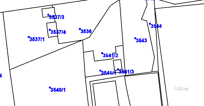 Parcela st. 3541/2 v KÚ Petřvald u Karviné, Katastrální mapa