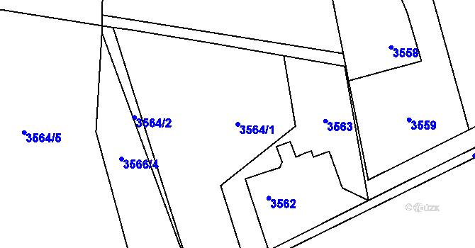 Parcela st. 3564/1 v KÚ Petřvald u Karviné, Katastrální mapa