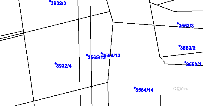 Parcela st. 3564/13 v KÚ Petřvald u Karviné, Katastrální mapa