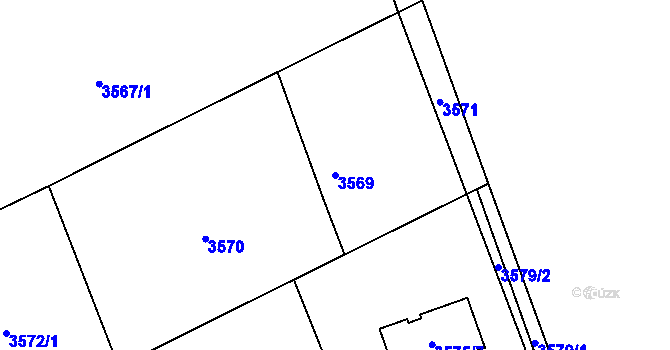 Parcela st. 3569 v KÚ Petřvald u Karviné, Katastrální mapa