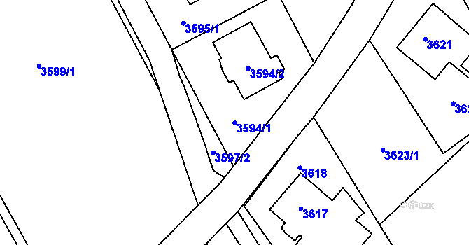 Parcela st. 3594/1 v KÚ Petřvald u Karviné, Katastrální mapa