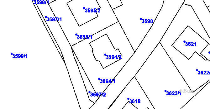 Parcela st. 3594/2 v KÚ Petřvald u Karviné, Katastrální mapa