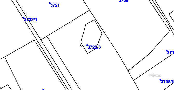 Parcela st. 3722/3 v KÚ Petřvald u Karviné, Katastrální mapa