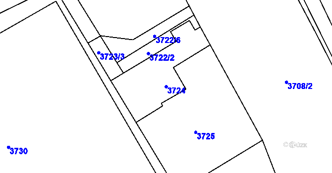 Parcela st. 3724 v KÚ Petřvald u Karviné, Katastrální mapa