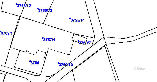 Parcela st. 3769/7 v KÚ Petřvald u Karviné, Katastrální mapa