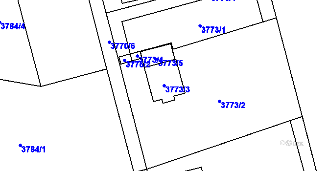 Parcela st. 3773/3 v KÚ Petřvald u Karviné, Katastrální mapa
