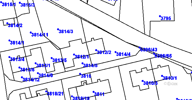 Parcela st. 3812/2 v KÚ Petřvald u Karviné, Katastrální mapa