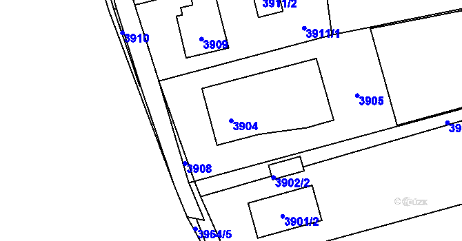 Parcela st. 3904 v KÚ Petřvald u Karviné, Katastrální mapa