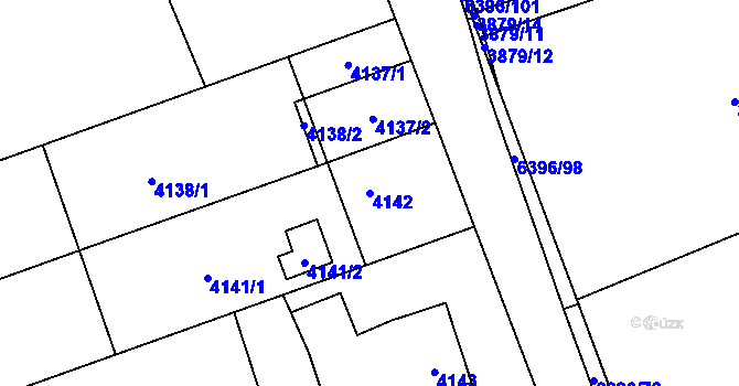 Parcela st. 4142 v KÚ Petřvald u Karviné, Katastrální mapa