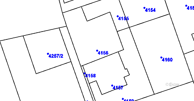Parcela st. 4156 v KÚ Petřvald u Karviné, Katastrální mapa