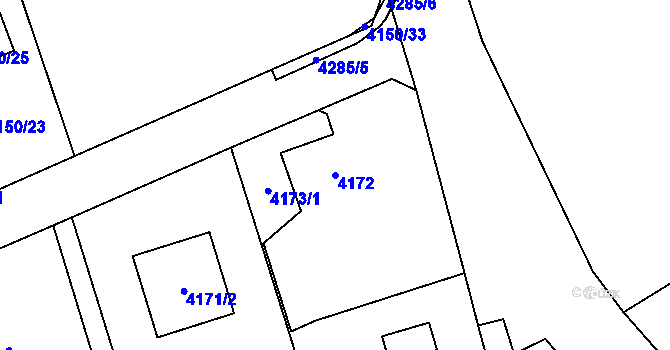 Parcela st. 4172 v KÚ Petřvald u Karviné, Katastrální mapa